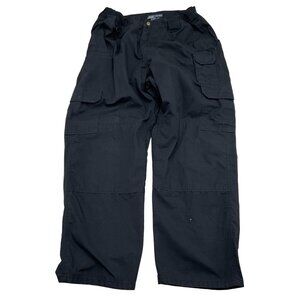 5.11+ Tactical Pants Men 38W x 30L Black Cargo Ripstop 74273 Utility Cotton Flaw